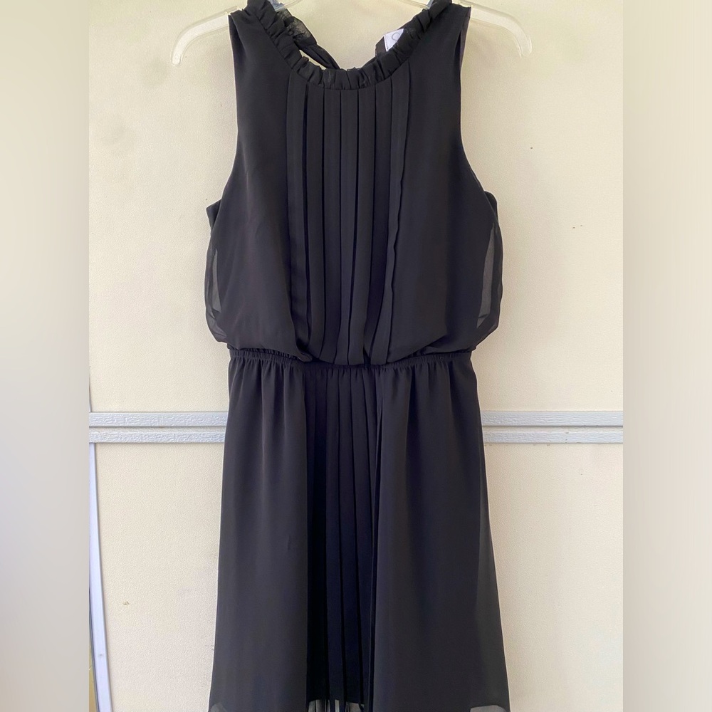 Jessica Simpson Black chiffon mini dress